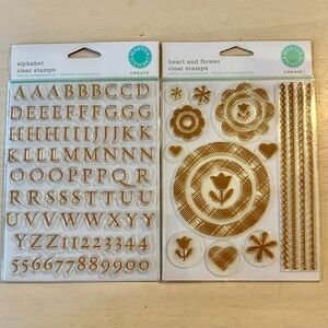 Martha Stewart Alphabet & Heart & Flowers Clear Stamps